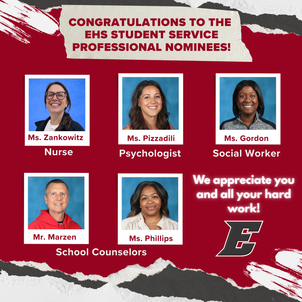 Photos of nominees for student support personnel