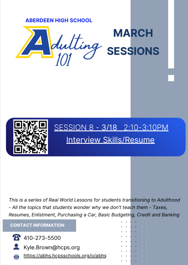 Adulting 101 Educational Series - Session 8 Interviewing 