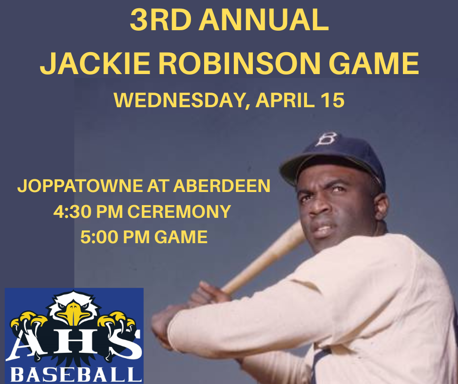 3rd Annual Jackie Robinson Baseball Game - Ceremony at 4:30pm and Game at 5pm