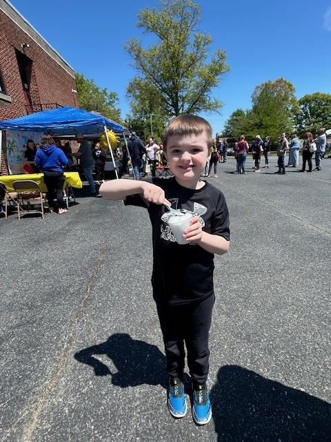 Student enjoying snowball