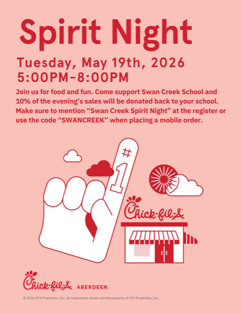 Spirit Night at Chick-fil-a Aberdeen