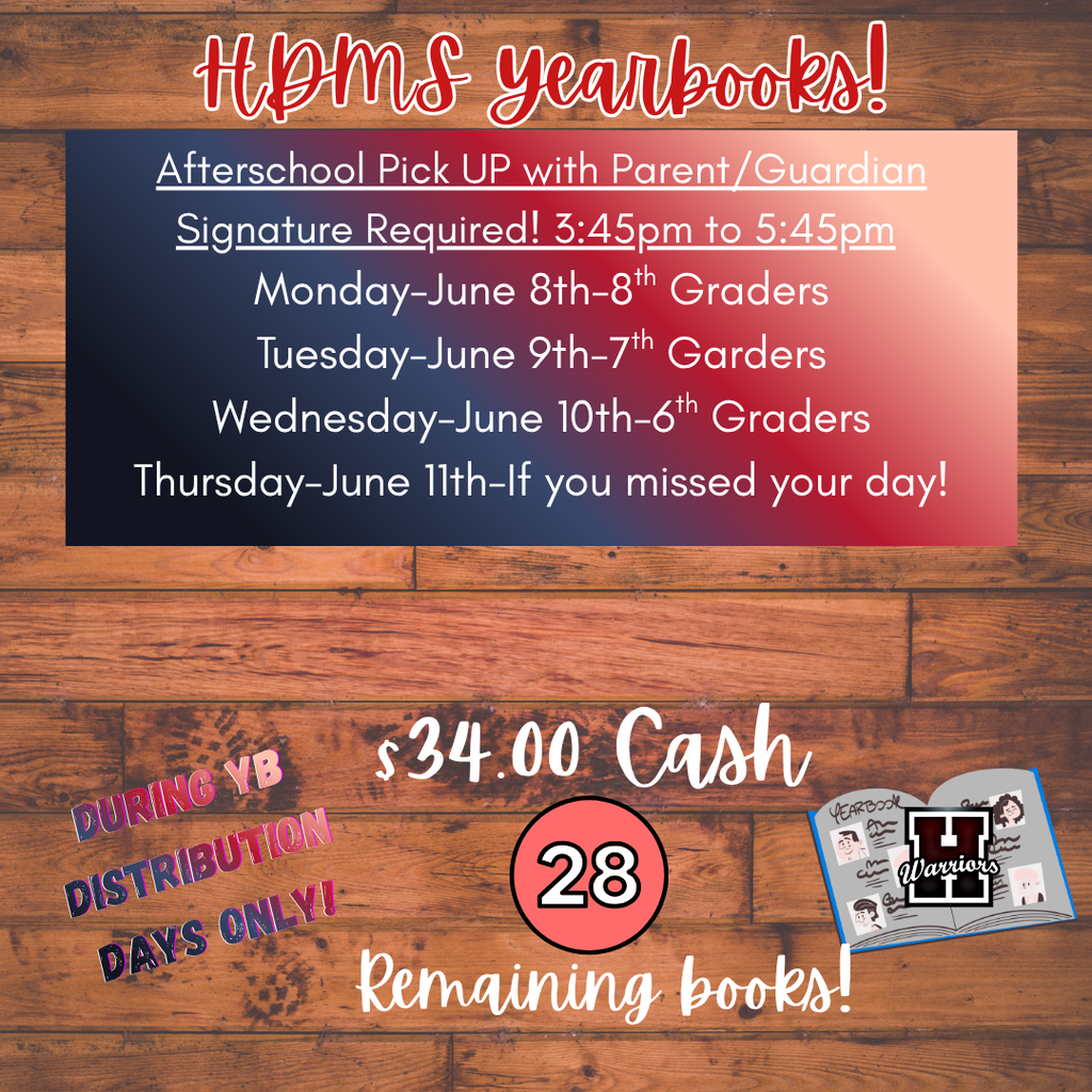 Yearbooks - Final Sale and Distribution Schedule