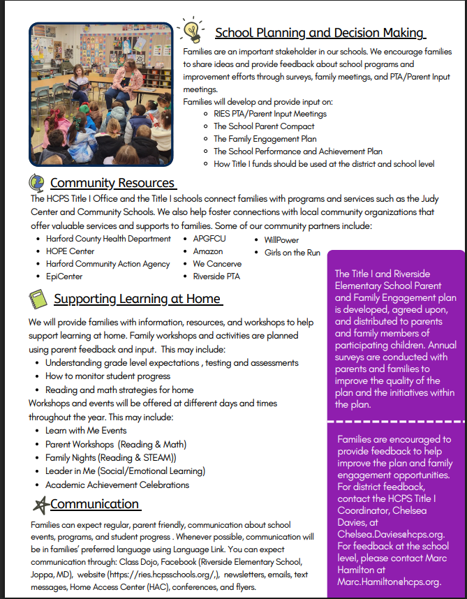 Familiy Engagement Plan page 2