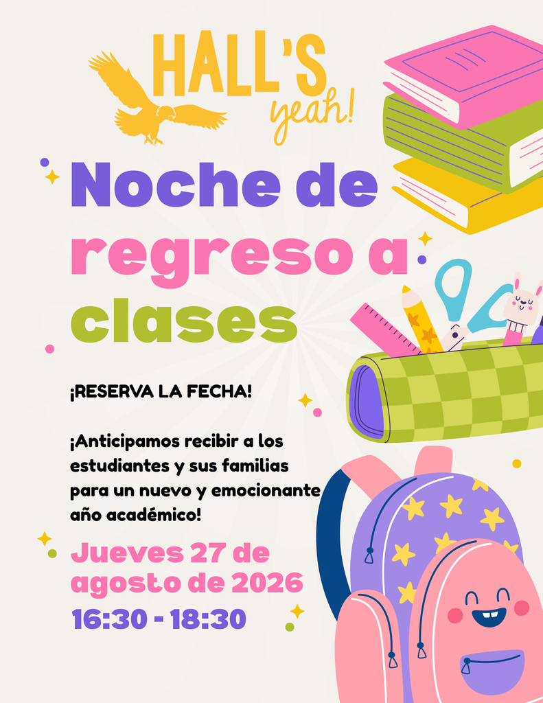back to school night august 27 from 4:30-6:30 PM