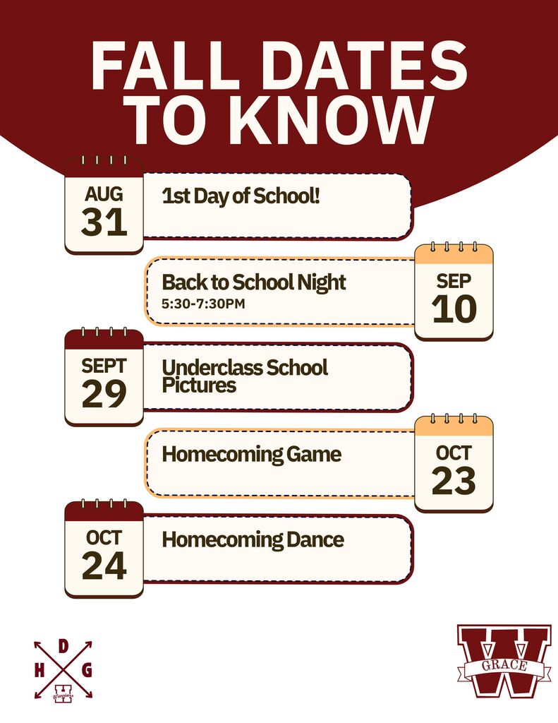 Fall Dates to know