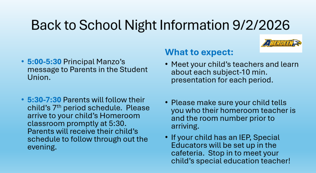 Back to School Night