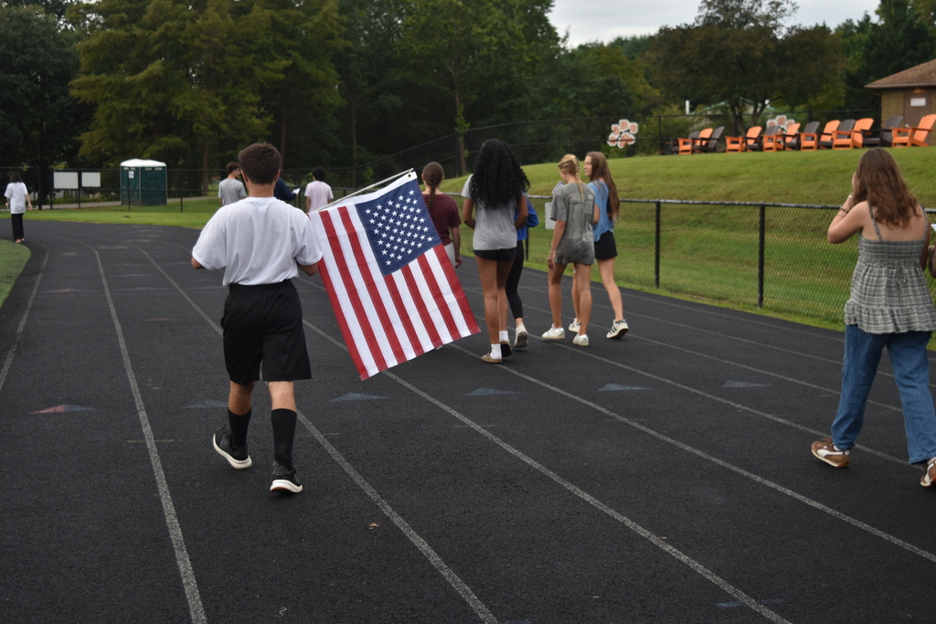 Students participating in the Laps of Legacy event at FHS!