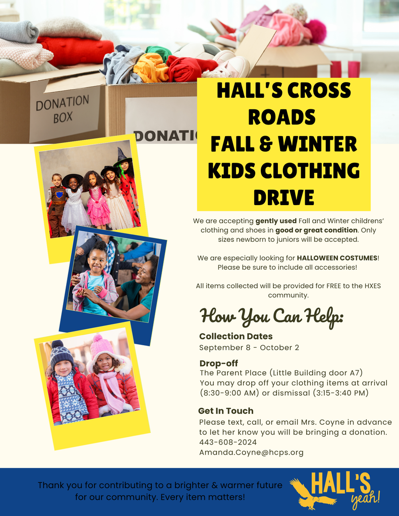 HXES fall clothing giveaway. donate clothes