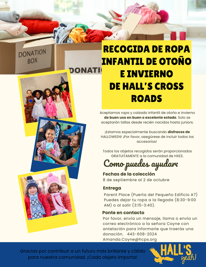 HXES fall clothing giveaway. donate clothes