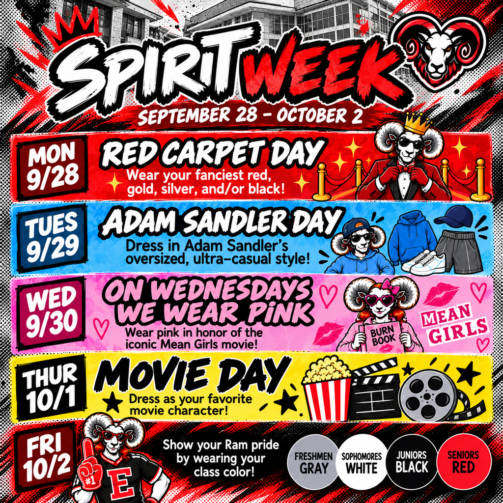 Spirit Week Schedule!