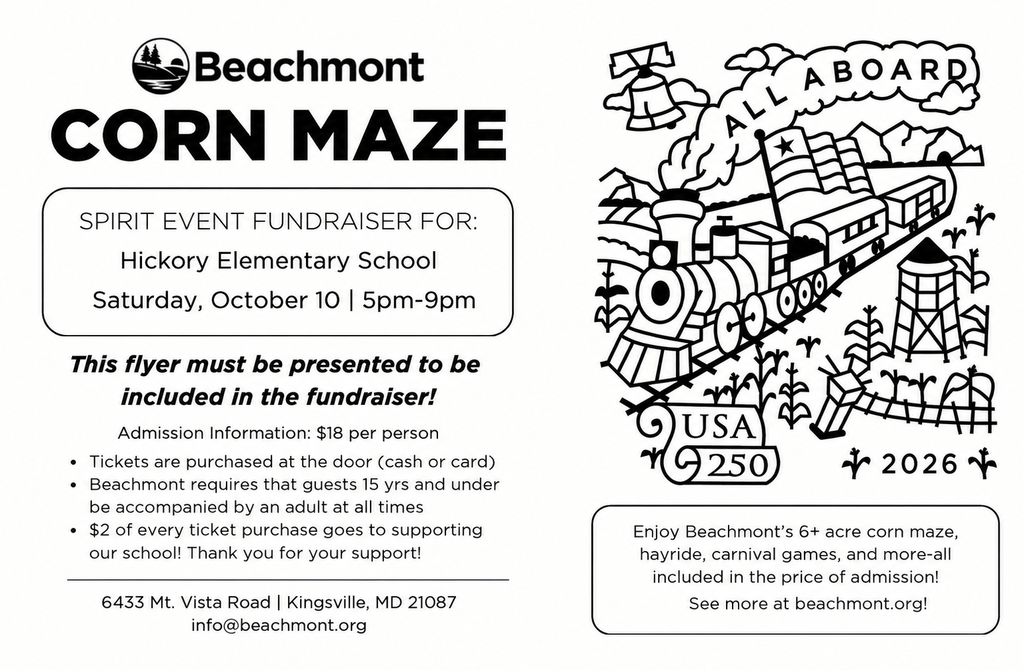 PTA Beachmont Corn Maze Fundraiser Oct. 10, 5-9 pm