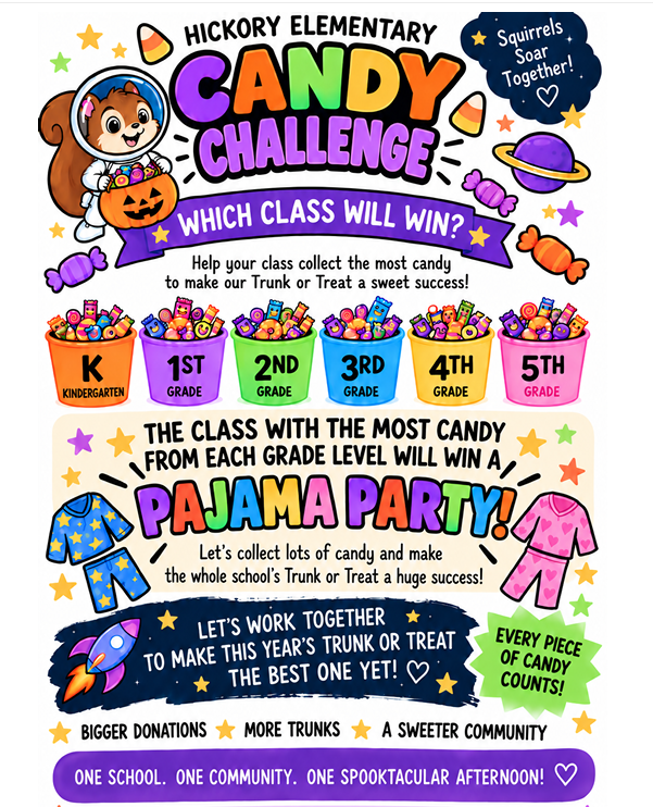 PTA Sponsored Trunk or Treat Candy Challenge