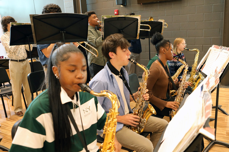jazz band entertaining at the Excellence in Education Breakfast