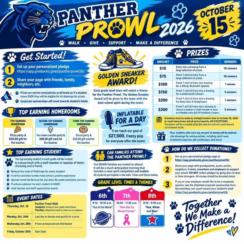 Panther Prowl '26 Bel Air Middle School Information Image
