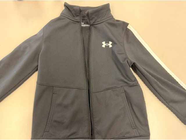 Black and white under armour sweatshirt