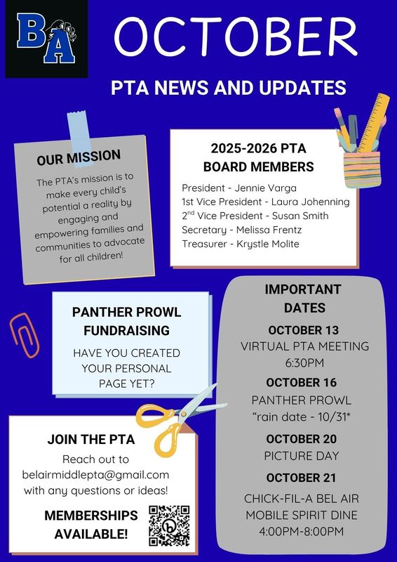 PTA News and Updates - October Edition