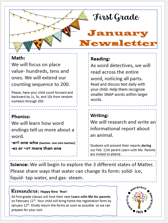First Grade News