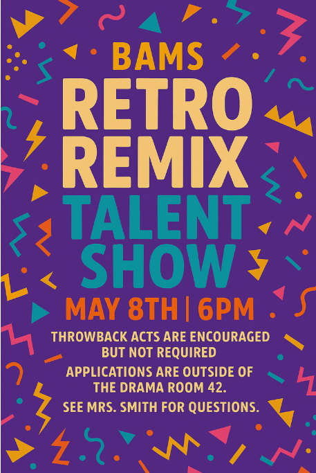 BAMS Talent Show 2026 Flyer Image