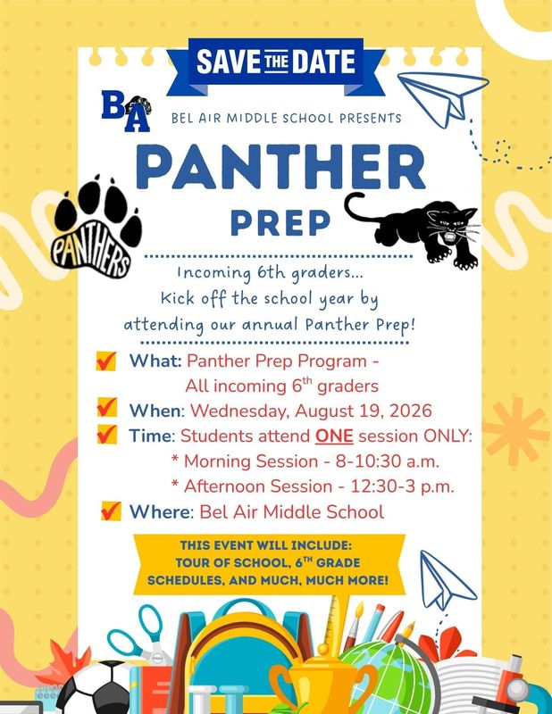 BAMS Panther Prep Event 2026 Flyer