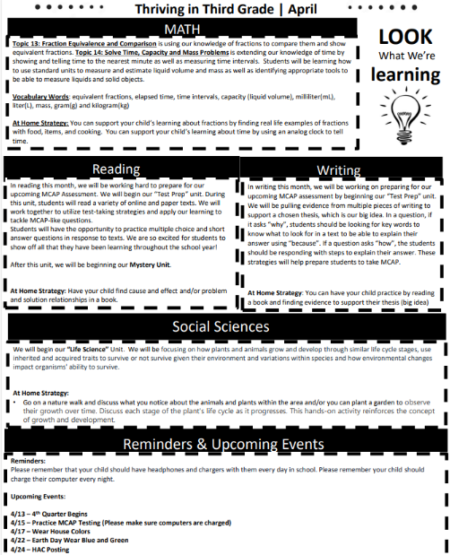 3rd grade news
