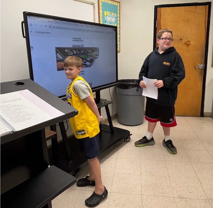 GHES 6th graders enjoyed collaborating in small groups to create restaurant names and menus! They used vivid adjectives to describe appetizing dishes while practicing descriptive writing.