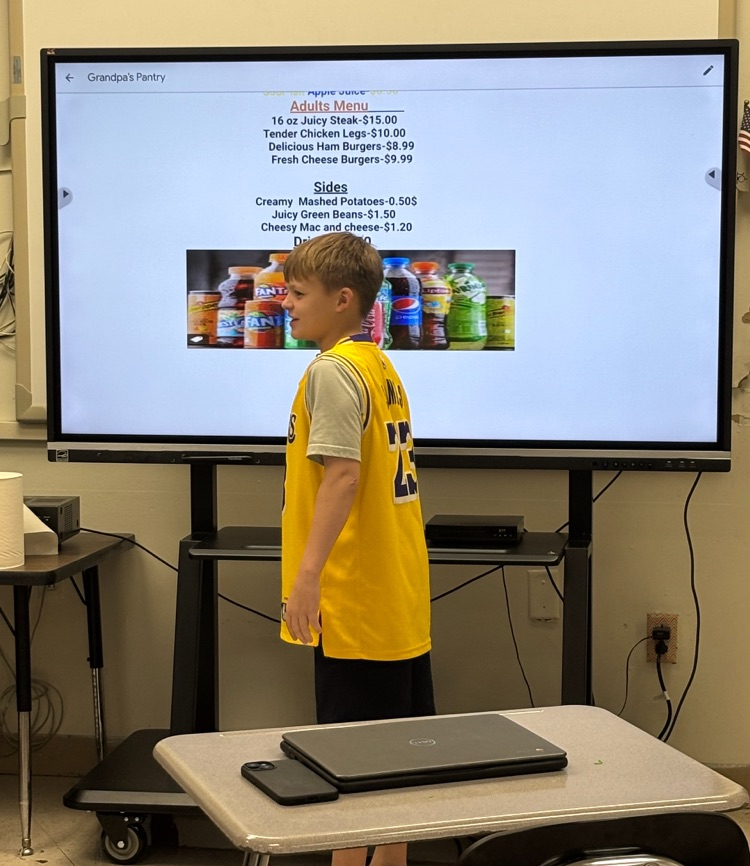 GHES 6th graders enjoyed collaborating in small groups to create restaurant names and menus! They used vivid adjectives to describe appetizing dishes while practicing descriptive writing.