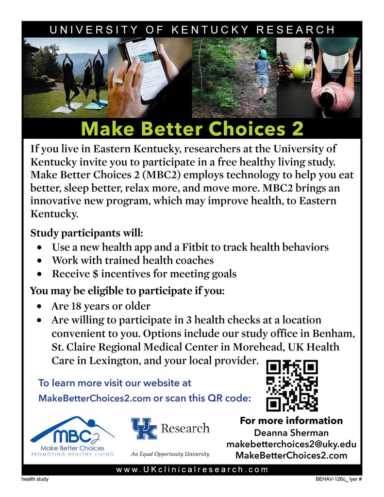 UK research, make better choices