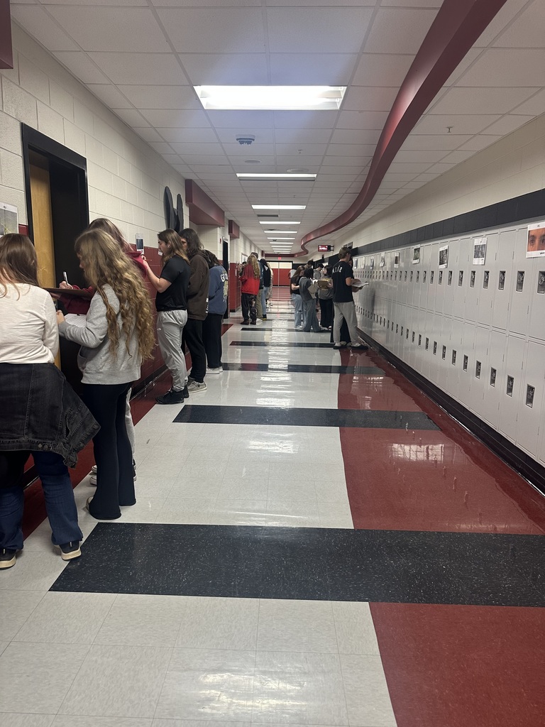 Mrs. Mitchell's Film Studies class participated in a Gallery Walk and analyzed various film stills using the components of mise-en-scéne: setting, costume, props, lighting, color, shot type, and camera angle. 