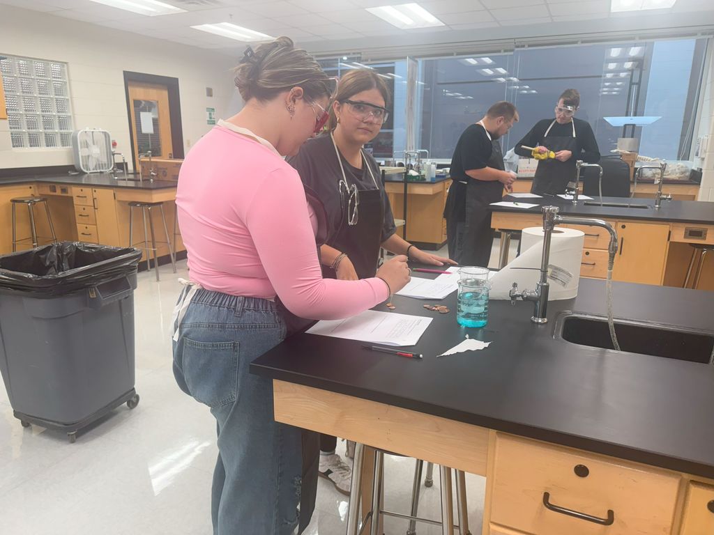 : Students in Ms. Shoemaker’s Dual Credit Biology class are investigating the properties of water using 5 different stations to explore different ways adhesion, cohesion, and capillary action are responsible for sustaining life on earth. 