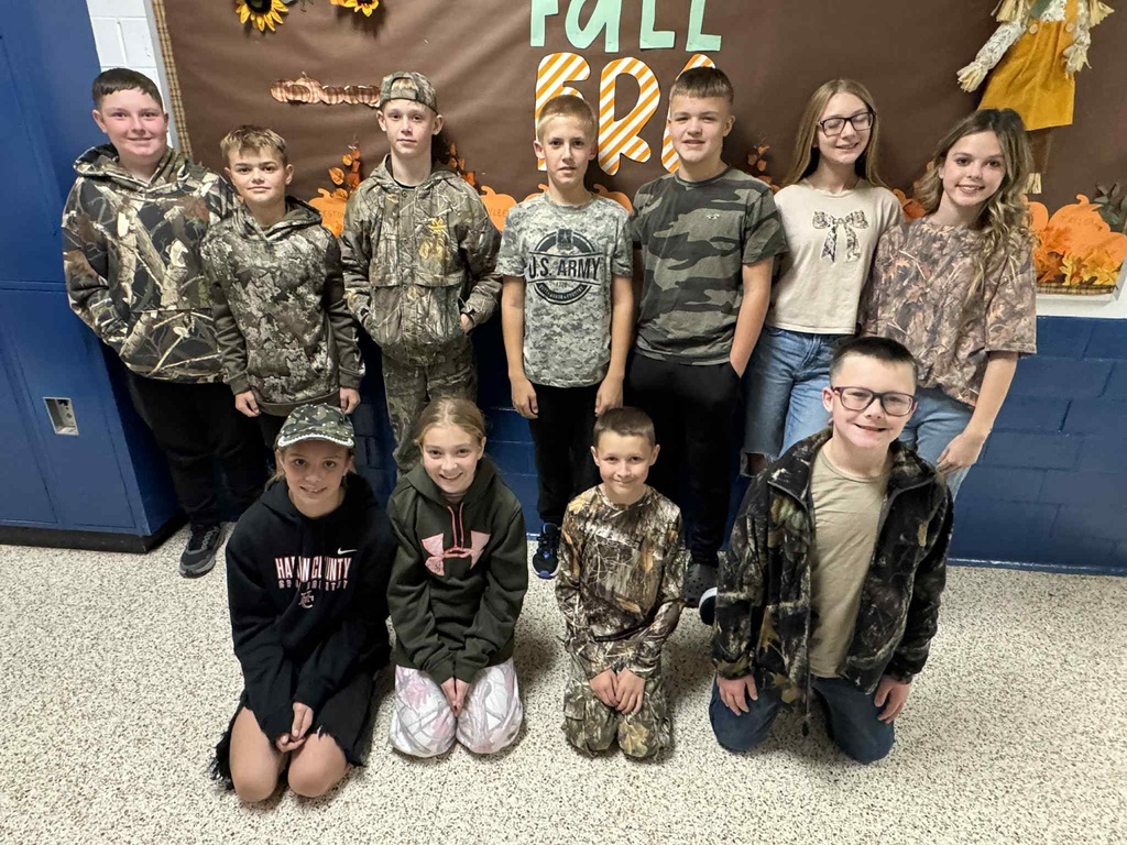 Tuesday, October 28th-Camo Day-Drugs can’t find me! Pictures