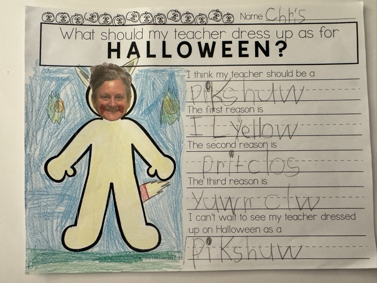 GHES 1st grade students dressed Mrs. Caldwell for Halloween. 🎃   Part 1