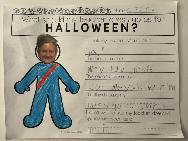 GHES 1st grade students dressed Mrs. Caldwell for Halloween. 🎃   Part 1