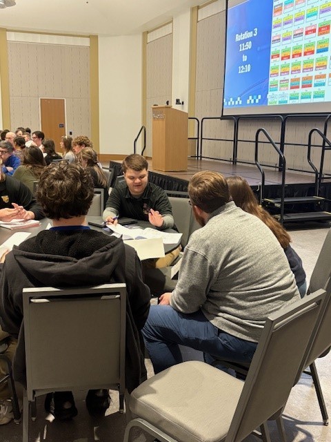 Jimmy Shepherd makes his presentation during the event. 