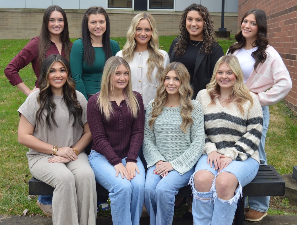 Senior Sweetheart Candidates Pictured front roll left to right:  Elaina Salyers, Whitney Noe, Hailie Hensley and Lacey Robinson.  Standing left to right: Sophie Day, Kalista Dunn, Savannah Hill, Alley Stewart and Kaylissa Daniels.