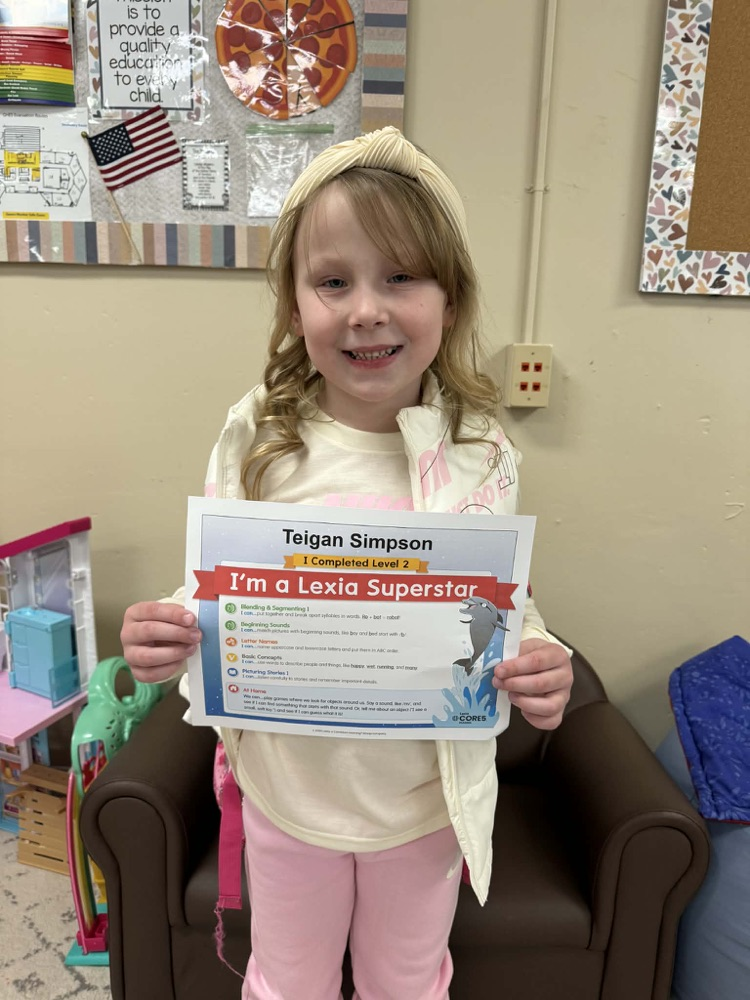 GHES kindergarteners have been working hard to level up on their Lexia program. We are so proud of all their hard work. Way to go, superstars! 🤩