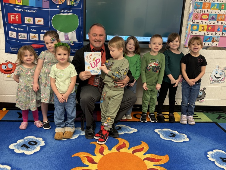 Thank you to our special guest readers Mr. Nicely, Mr. Belcher, and Mr. Howard for helping us celebrate Read Across America Week by sharing the joy of reading with our PreK–4th grade students!