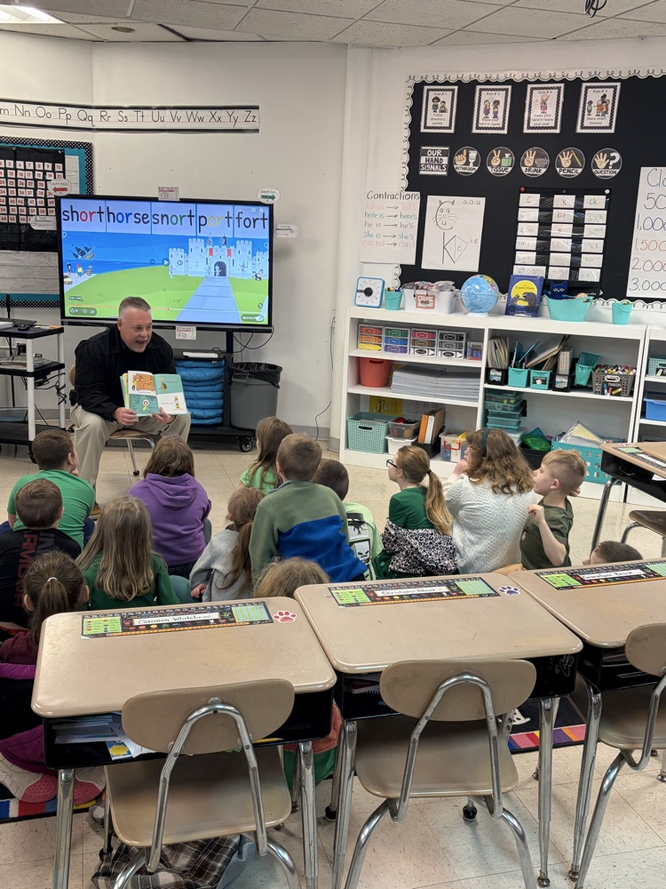 Thank you to our special guest readers Mr. Nicely, Mr. Belcher, and Mr. Howard for helping us celebrate Read Across America Week by sharing the joy of reading with our PreK–4th grade students!