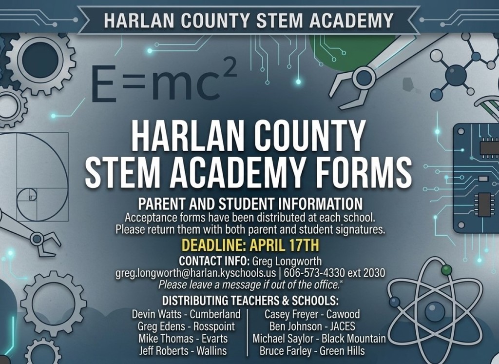 Deadline for STEM forms is April 17th. 