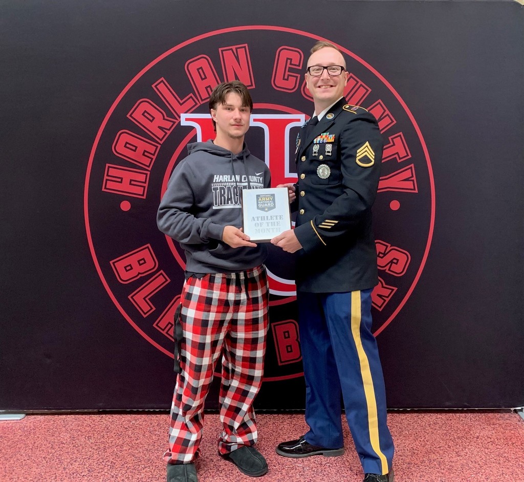 Congratulations  Alexis Adams &  Jayce Brown  for being awarded as the Army National Guard Athelete of the Month. Alexis was awarded for April, and Jayce for the month of  May.  Presenting the award is SSG Alexander Schultheiss representing the Army National Guard. 