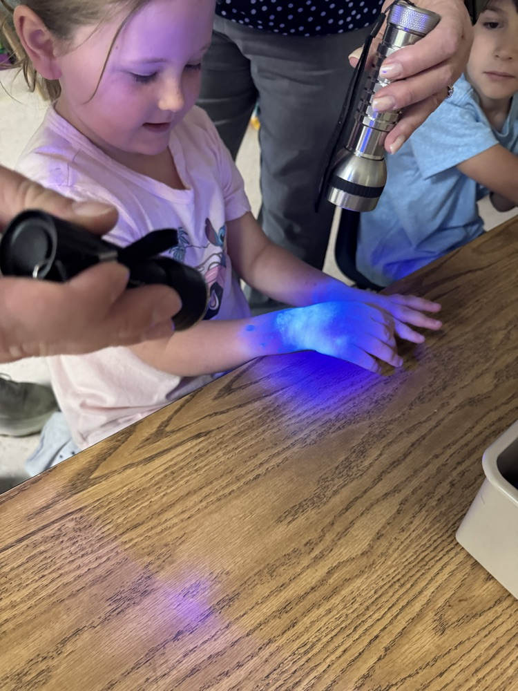 Kindergarten students learned the correct way to wash their hands during the 4-H program.