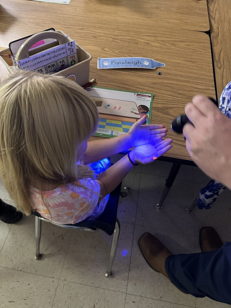 Kindergarten students learned the correct way to wash their hands during the 4-H program.