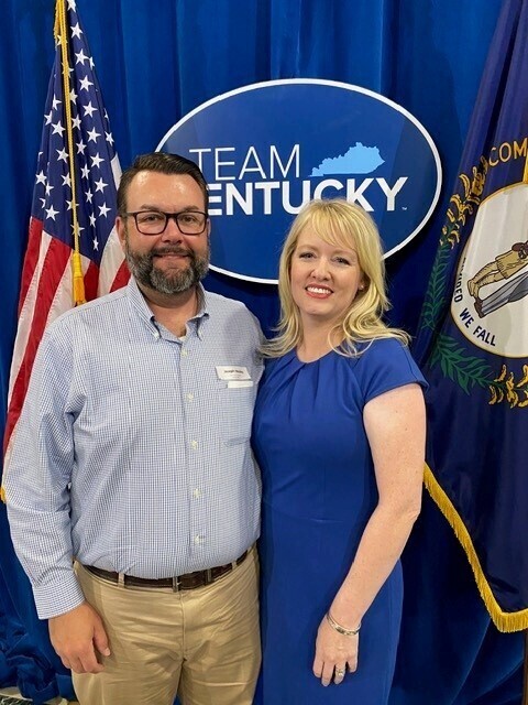 Joey Mosley is shown with his wife, Mary Bruce Mosely.