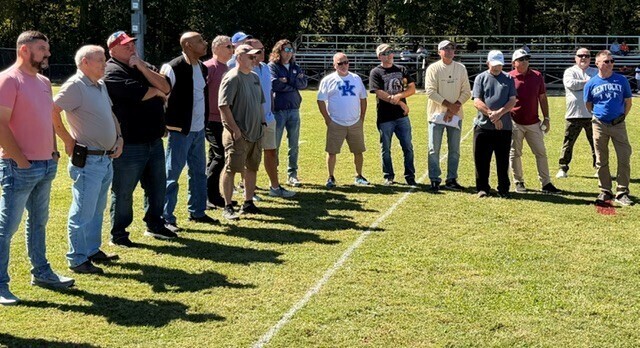 Members of the 1986 state runner-up team.