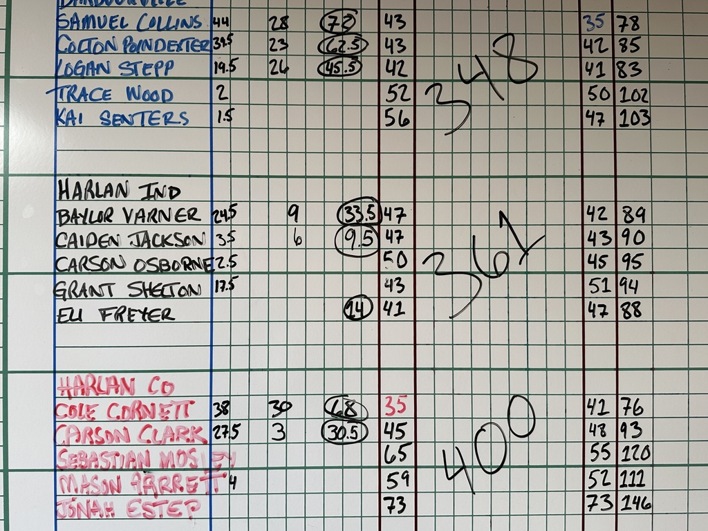 Golf scores