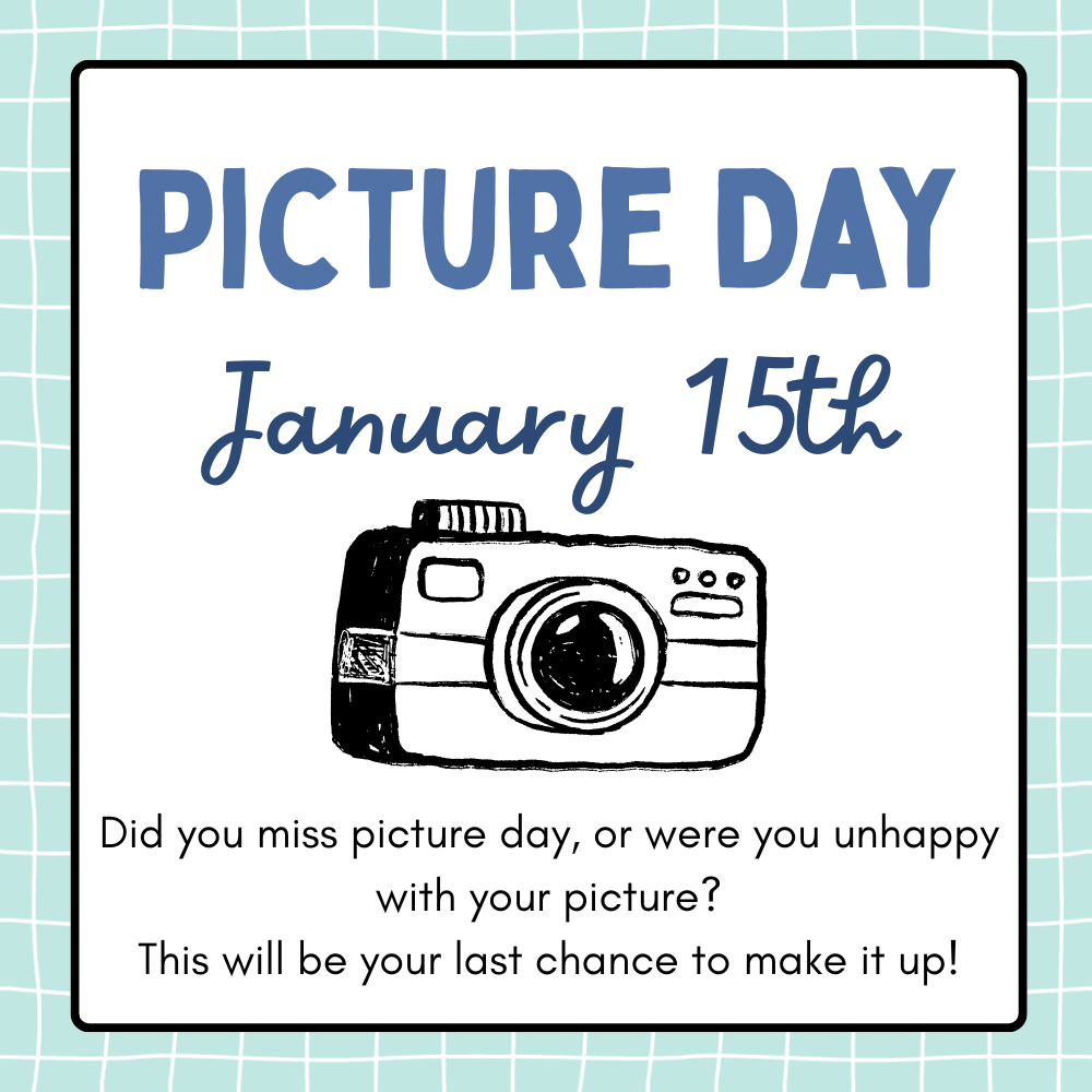 Picture Day Classroom Announcement in Blue Illustrative Style (1)