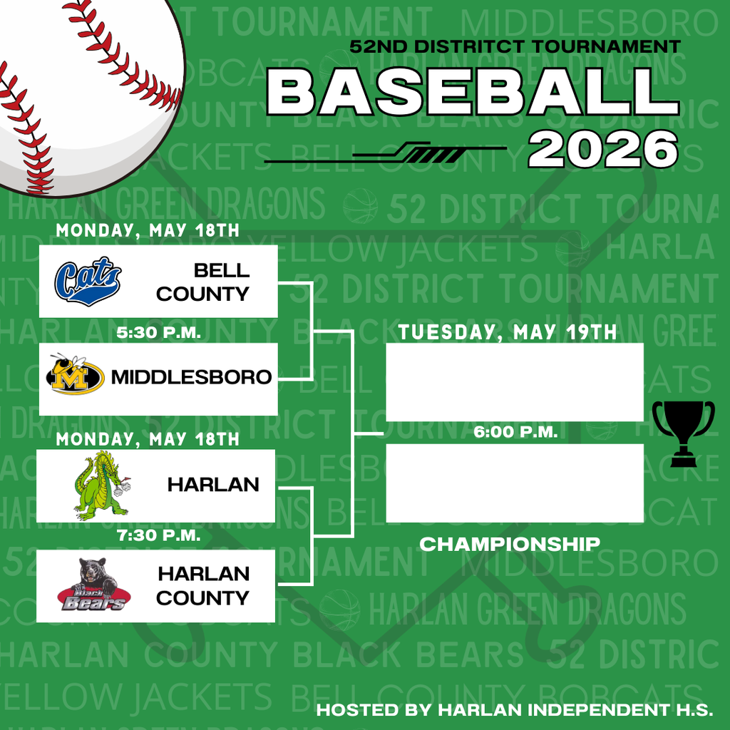 Tournament bracket 52nd District baseball