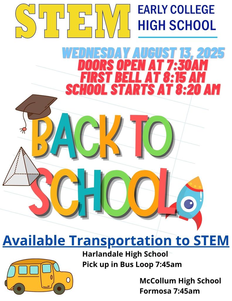 Back to School Wednesday August 13th
