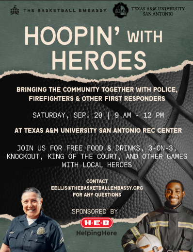 Hooping with Heroes - Texas A&M University, Sept. 20 from 9am to 12pm