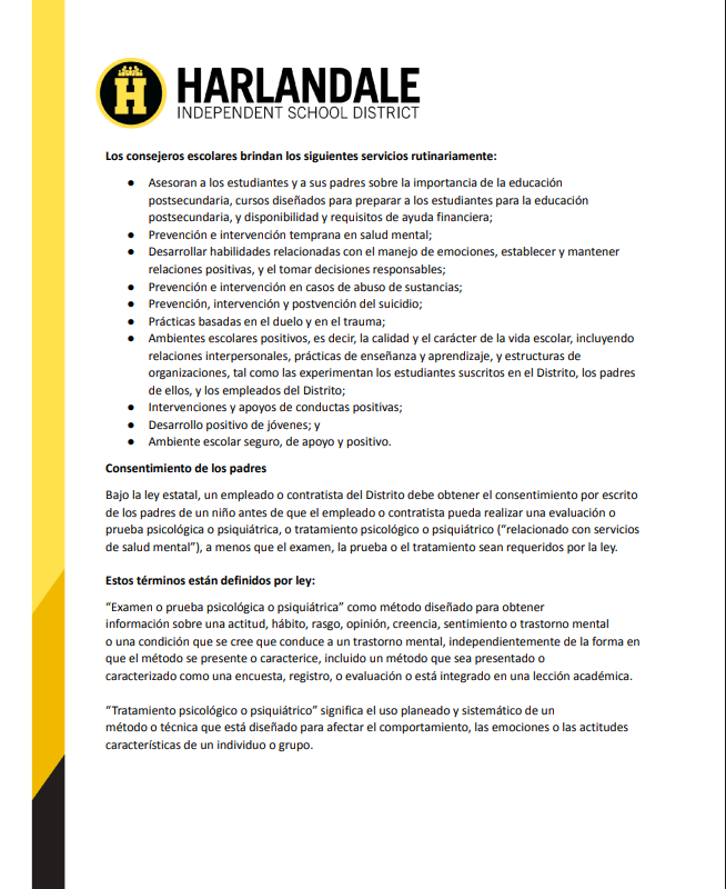 Counseling (Spanish 2)