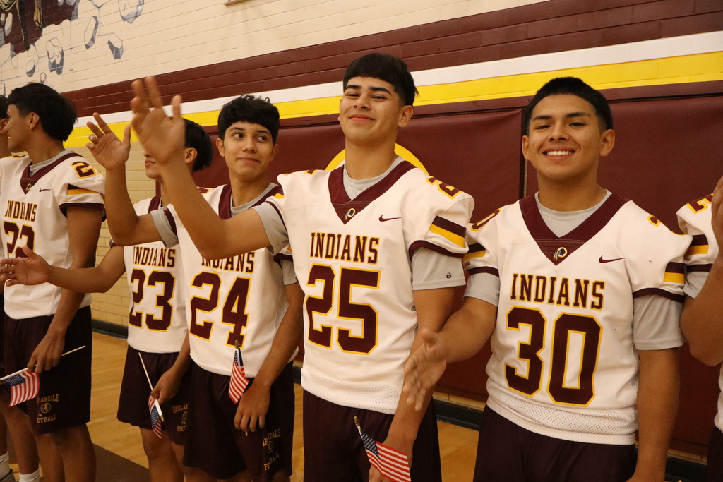 Red-white-blue Pep Rally